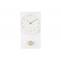 Nástenné kyvadlové hodiny Karlsson KA5779, biela 39cm